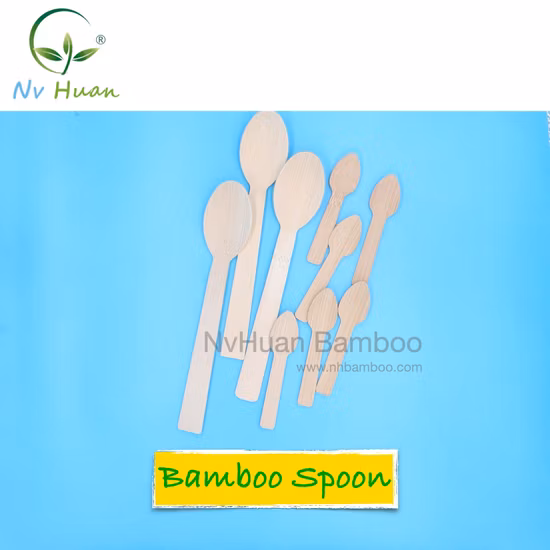 Vaisselle en bois de bambou cuillère jetable couteau fourchette ensemble de couverts biodégradables